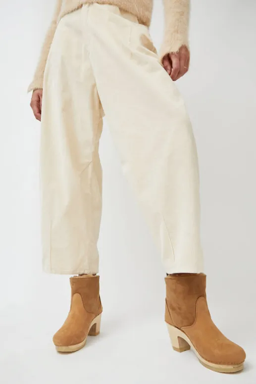 No.6 Store 5" Pull on Shearling Clog Boot on High Heel in Copper