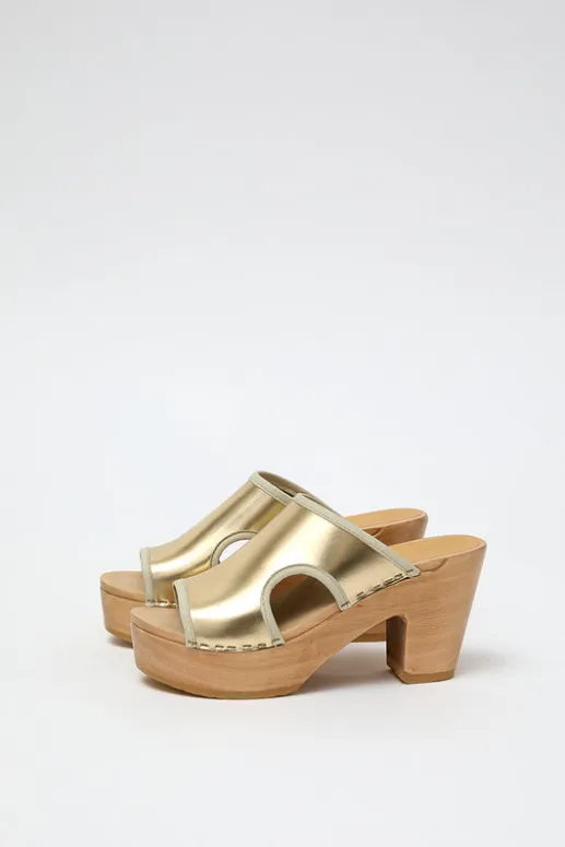 No.6 Store Alexis Clog on Platform in Gold