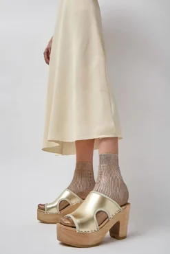No.6 Store Alexis Clog on Platform in Gold