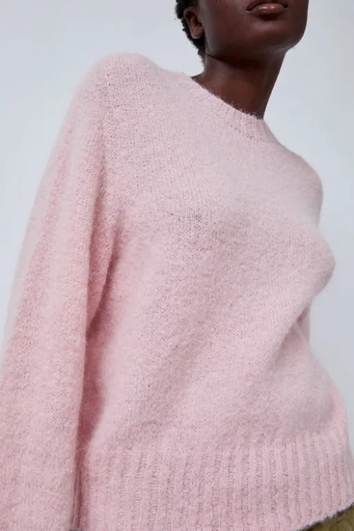 No.6 Store Alpaca Pullover Sweater in Baby Pink