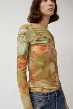 No.6 Store Arc Long Sleeve Top in Sage Molten Floral