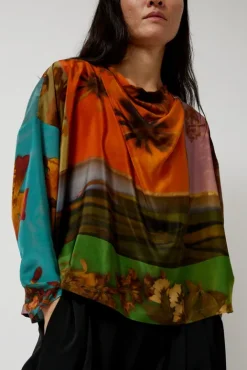 No.6 Store Asymmetric Top in Print G