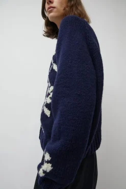 No.6 Store Atomic Flower Cardigan in Navy