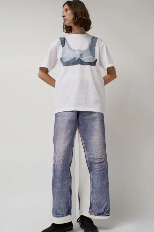 No.6 Store Augmented Jeans in White and Blue