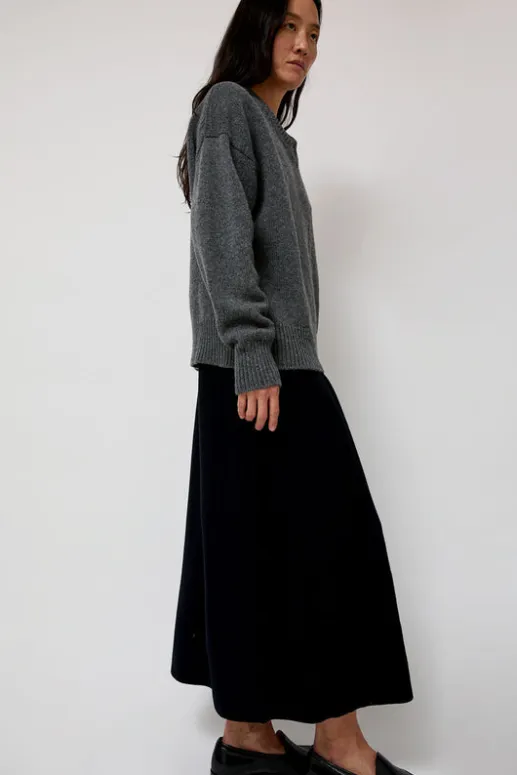 No.6 Store Balla Slouch V Neck Sweater in Derby Grey