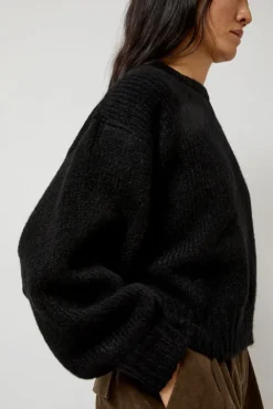 No.6 Store Balloon Sleeve Sweater in Black