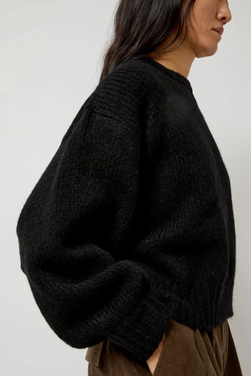 No.6 Store Balloon Sleeve Sweater in Black