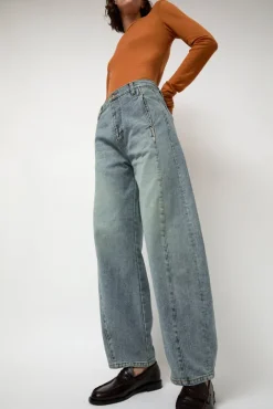 No.6 Store Barrel Denim Pants in Light Blue