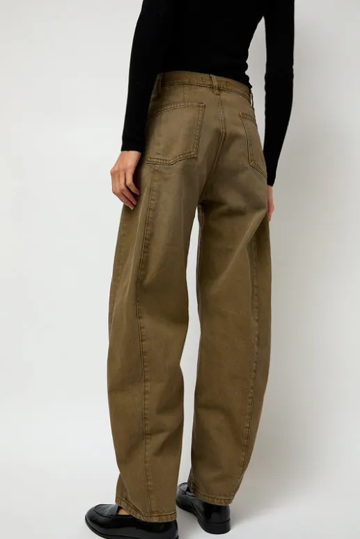 No.6 Store Barrel Denim Pants in Mocha