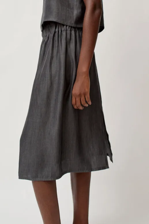 No.6 Store Basic Skirt in Black Tencel