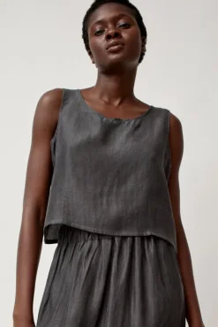 No.6 Store Basic Tank in Black Tencel