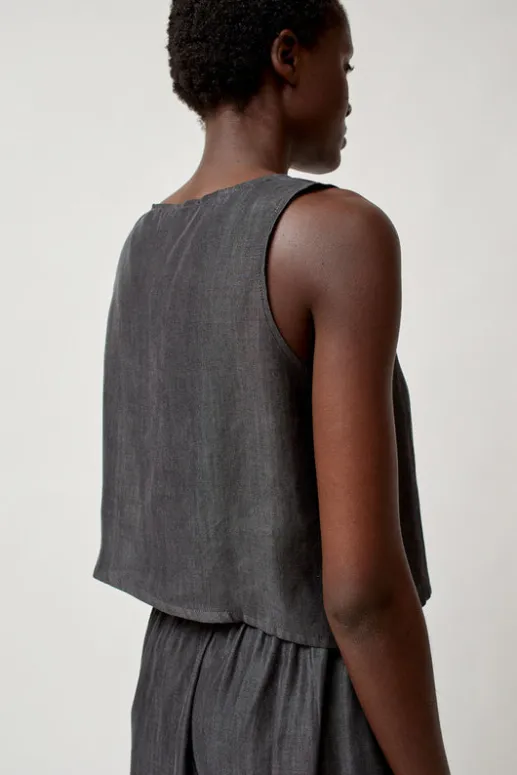 No.6 Store Basic Tank in Black Tencel
