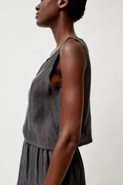 No.6 Store Basic Tank in Black Tencel