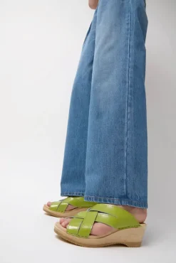 No.6 Store Basket Clog on Mid Wedge in Apple Patent