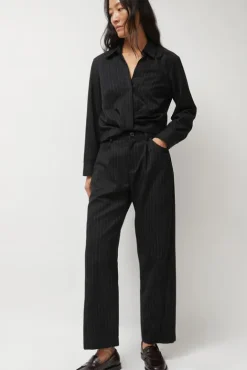 No.6 Store Baxter Pant in Midnight Stripe
