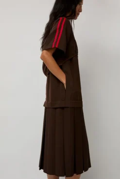No.6 Store Box Pleat Dress in Mud