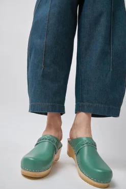 No.6 Store Bridget Clog on Mid Wedge in Sage