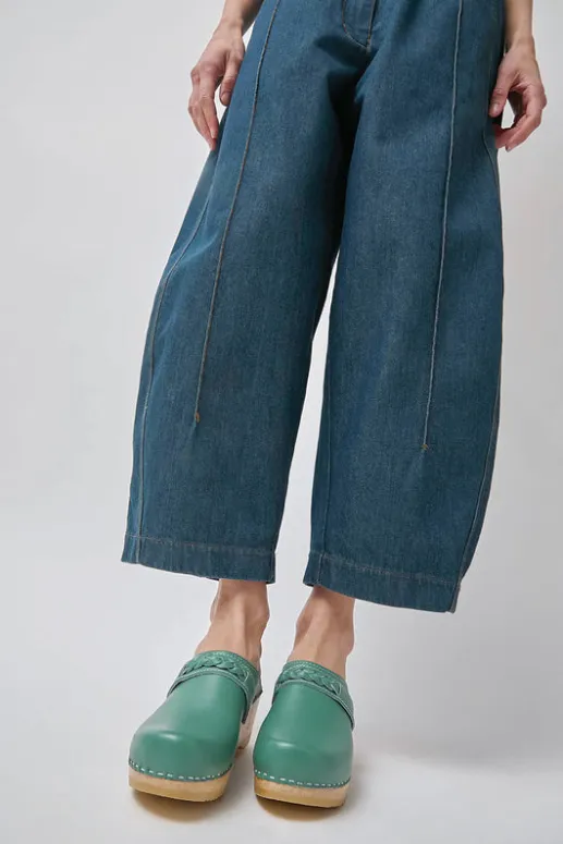 No.6 Store Bridget Clog on Mid Wedge in Sage