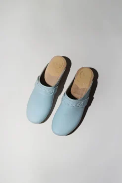 No.6 Store Bridget Clog on Mid Wedge in Light Blue