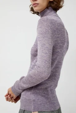 No.6 Store Bristol Rollneck in Lilac Multi Melange