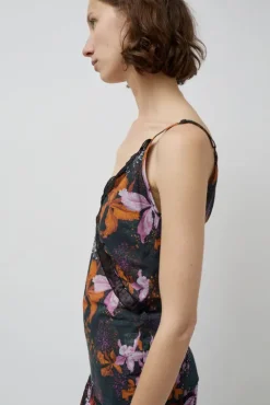 No.6 Store Camisole Top in Orange and Purple Flowers