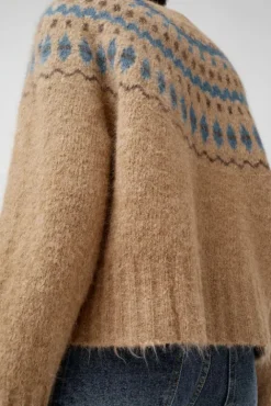 No.6 Store Cardiff Sweater in Camel and Blue