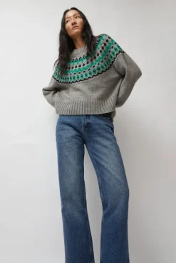 No.6 Store Cardiff Sweater in Grey and Green