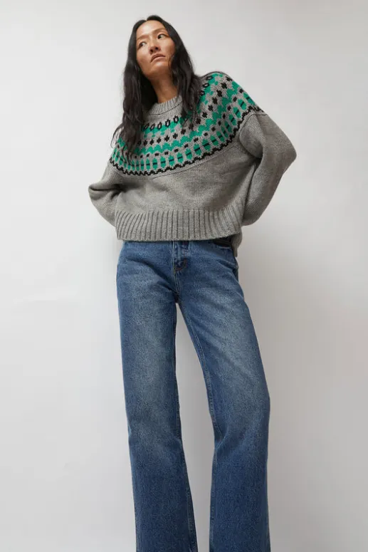 No.6 Store Cardiff Sweater in Grey and Green
