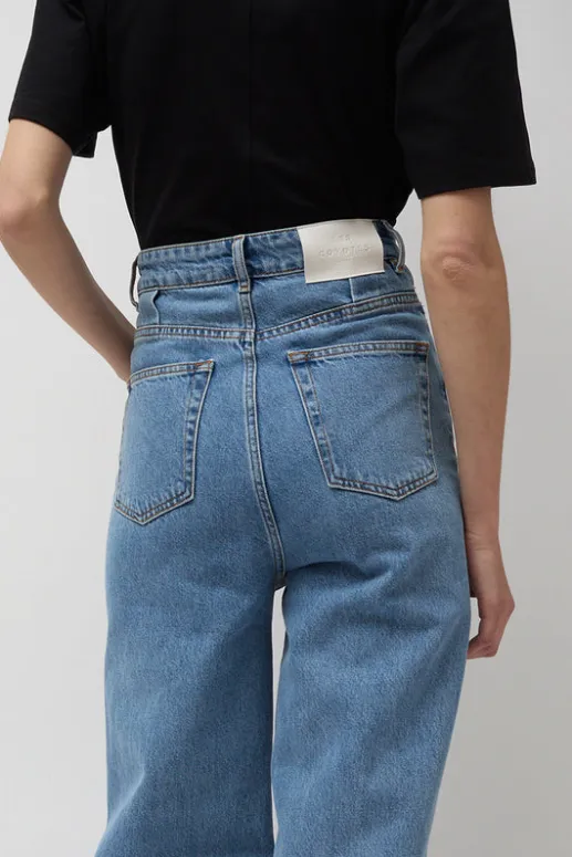 No.6 Store Carrot Leg Trousers in Classic Denim Blue