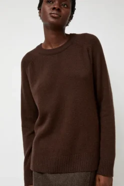 No.6 Store Cashmere Blend Crewneck Knit in Brown