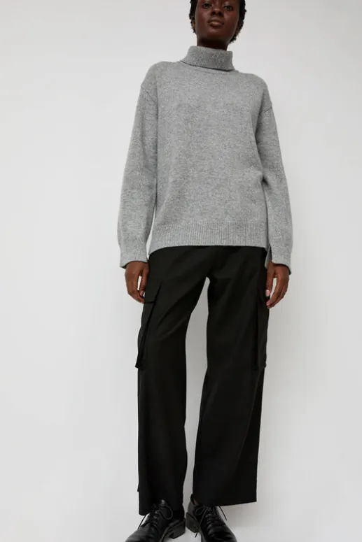 No.6 Store Cashmere Blend High Neck Knit in Gray