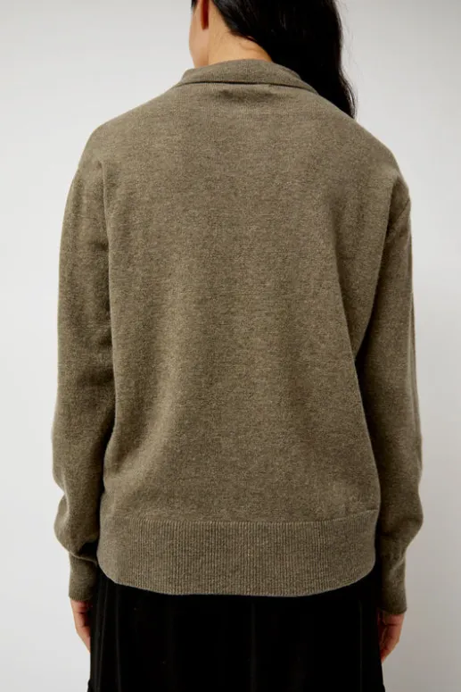 No.6 Store Cashmere Blend Polo Sweater in Greige