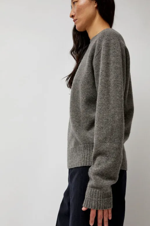 No.6 Store Cashmere Saddle Neck Sweater in Warm Grey