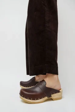 No.6 Store Charlotte Studded Clog on Low Base in Oxblood