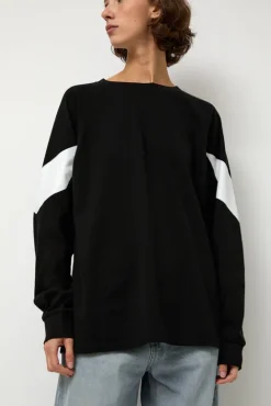 No.6 Store Chevron Raglan Tee in Black