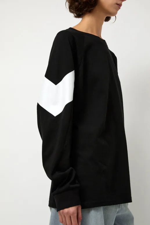 No.6 Store Chevron Raglan Tee in Black