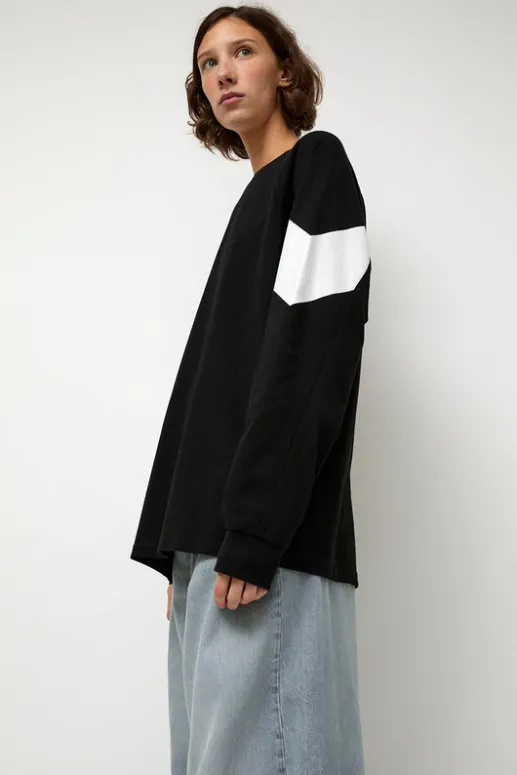 No.6 Store Chevron Raglan Tee in Black