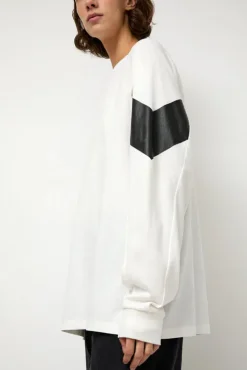 No.6 Store Chevron Raglan Tee in White