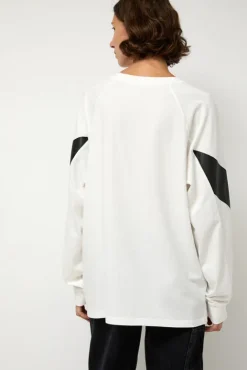 No.6 Store Chevron Raglan Tee in White