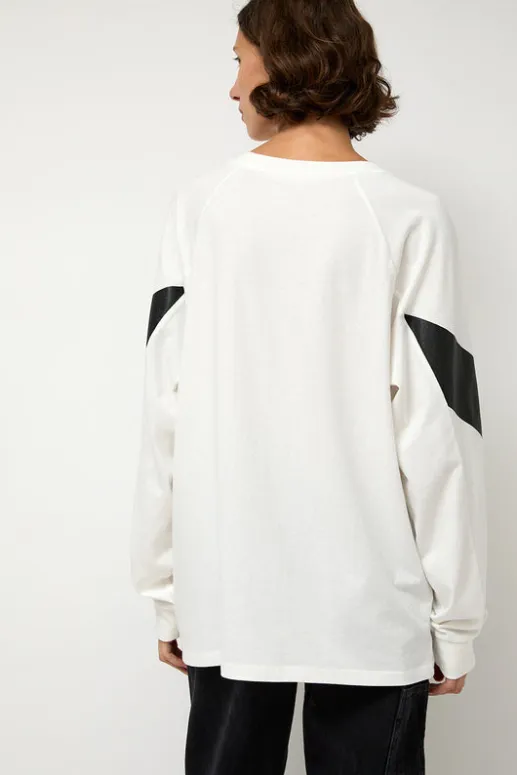 No.6 Store Chevron Raglan Tee in White