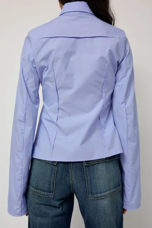 No.6 Store Cila Fitted Shirt in Blue