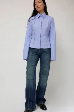No.6 Store Cila Fitted Shirt in Blue