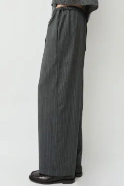 No.6 Store Classic Striped Pants in Grey