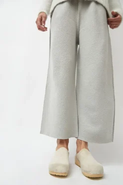 No.6 Store Contour Clog on Flat Base in Chalk Suede
