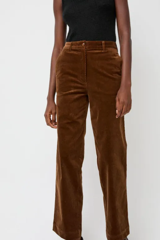 No.6 Store Corduroy Straight Pants in Brown
