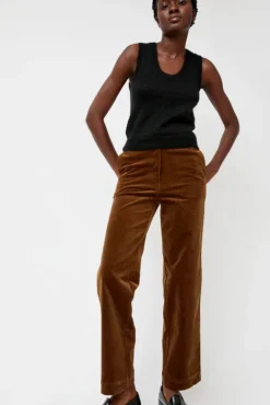 No.6 Store Corduroy Straight Pants in Brown
