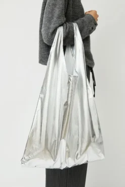 No.6 Store Cotton and Silk Hobo Bag in Silver