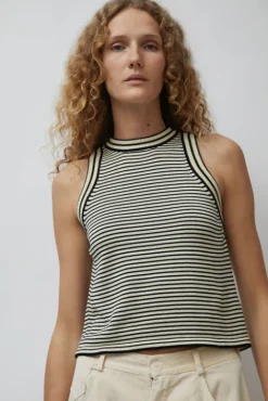 No.6 Store Cotton Striped Tank Top in Stripe