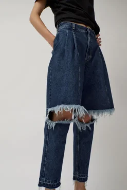 No.6 Store Demi-Denims in Medium Blue