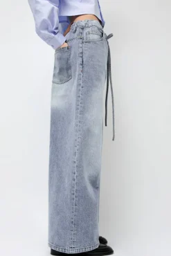 No.6 Store Denim Sharing Pants in Light Blue